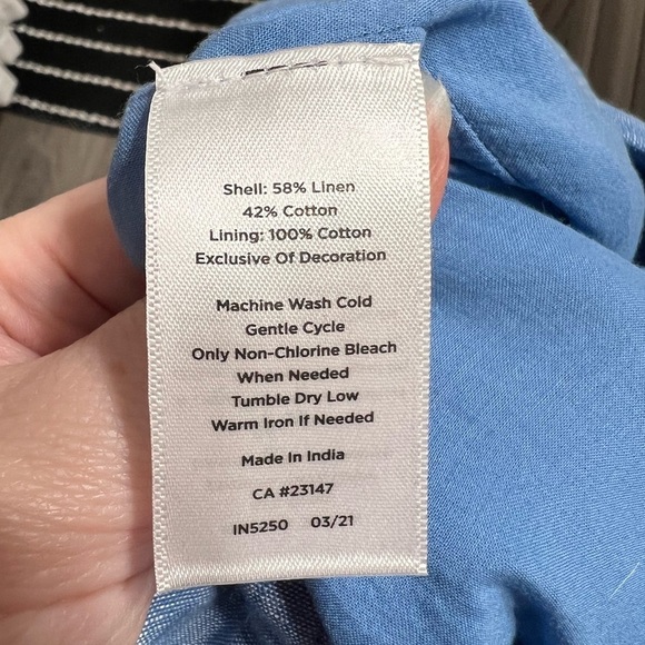 Talbots embroidered linen A-line Skirt 16 Petite - Picture 6 of 6